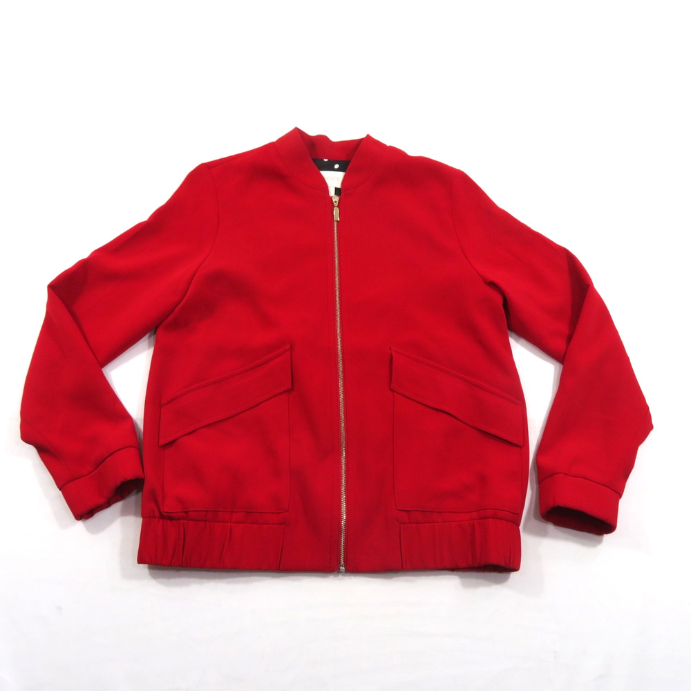 Chicos Lightweight Womens Jacket Red Zip Up Sz 0